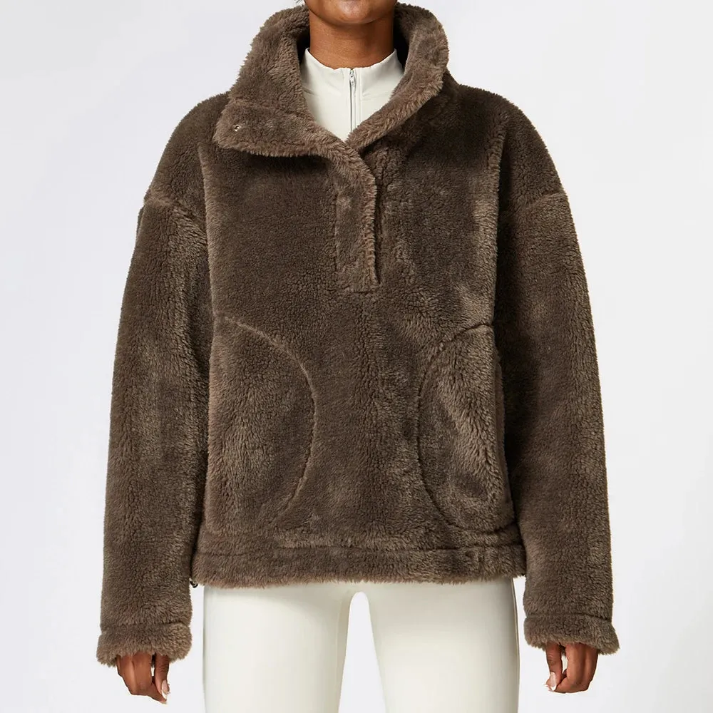 Collar Fleece Pullover Jacket