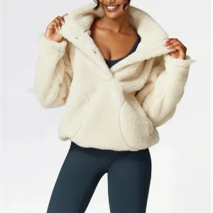 Collar Fleece Pullover Jacket