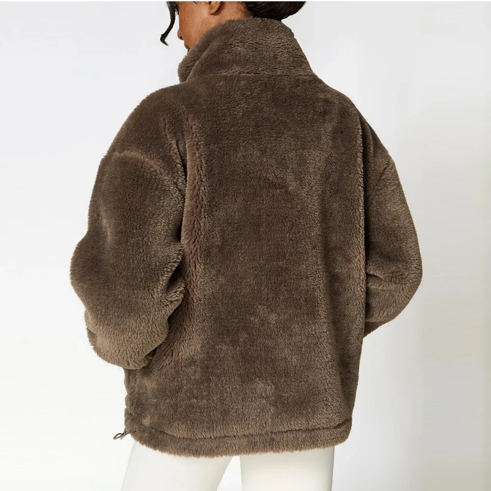Collar Fleece Pullover Jacket