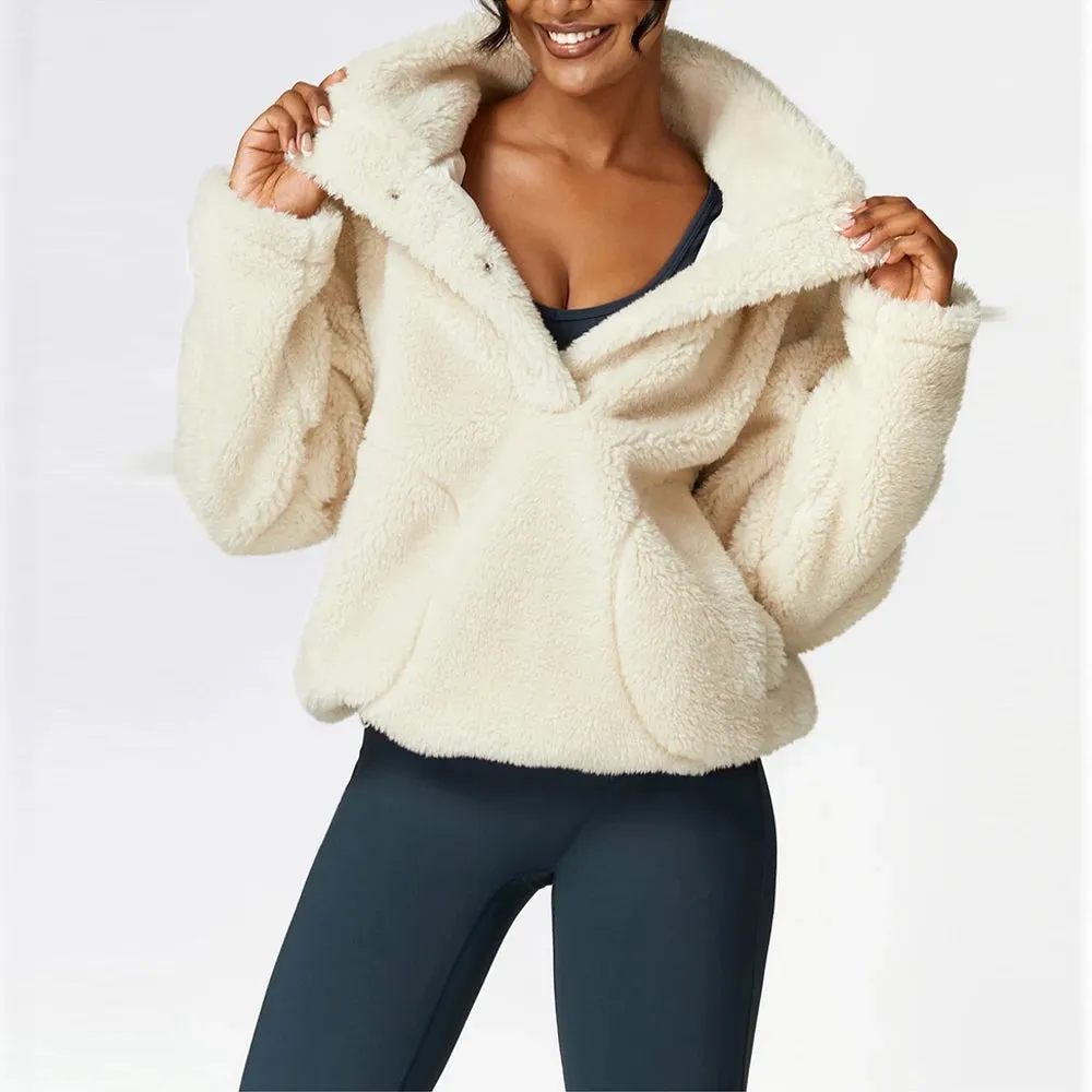 Collar Fleece Pullover Jacket