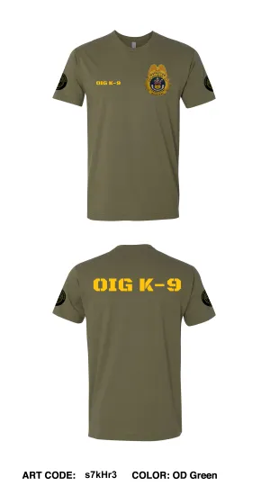 Colorado Department of Corrections Office of the Inspector General K-9 Unit Comfort Unisex Cotton SS Tee - s7kHr3