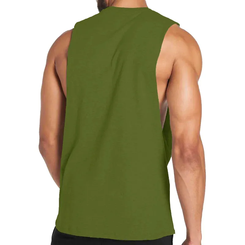 Cotton Wake Up And Workout Graphic Tank Top