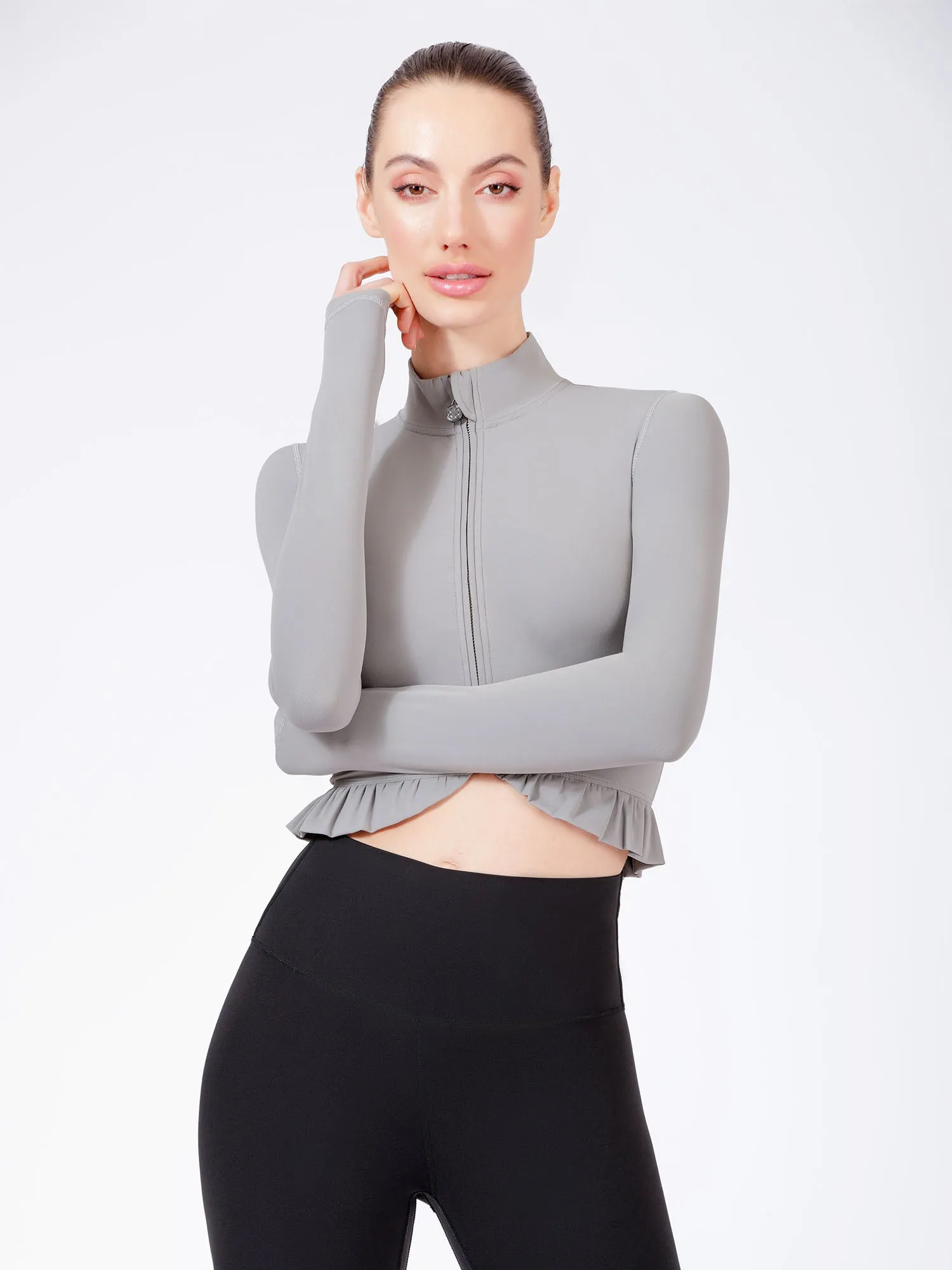 CROPPED RUFFLES JACKET