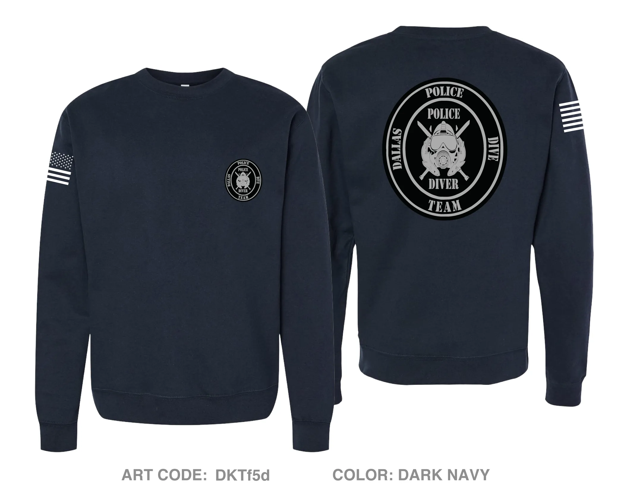Dallas Police Dive Team Comfort Unisex Crewneck Sweatshirt - DKTf5d