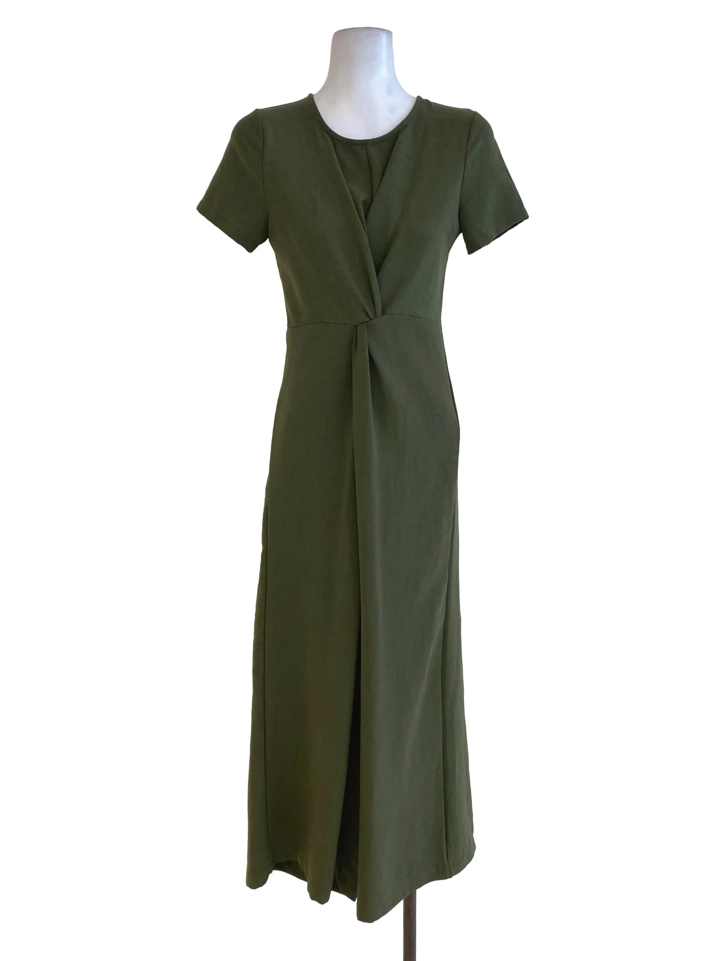 Dark Green Twill Jumpsuits TEM