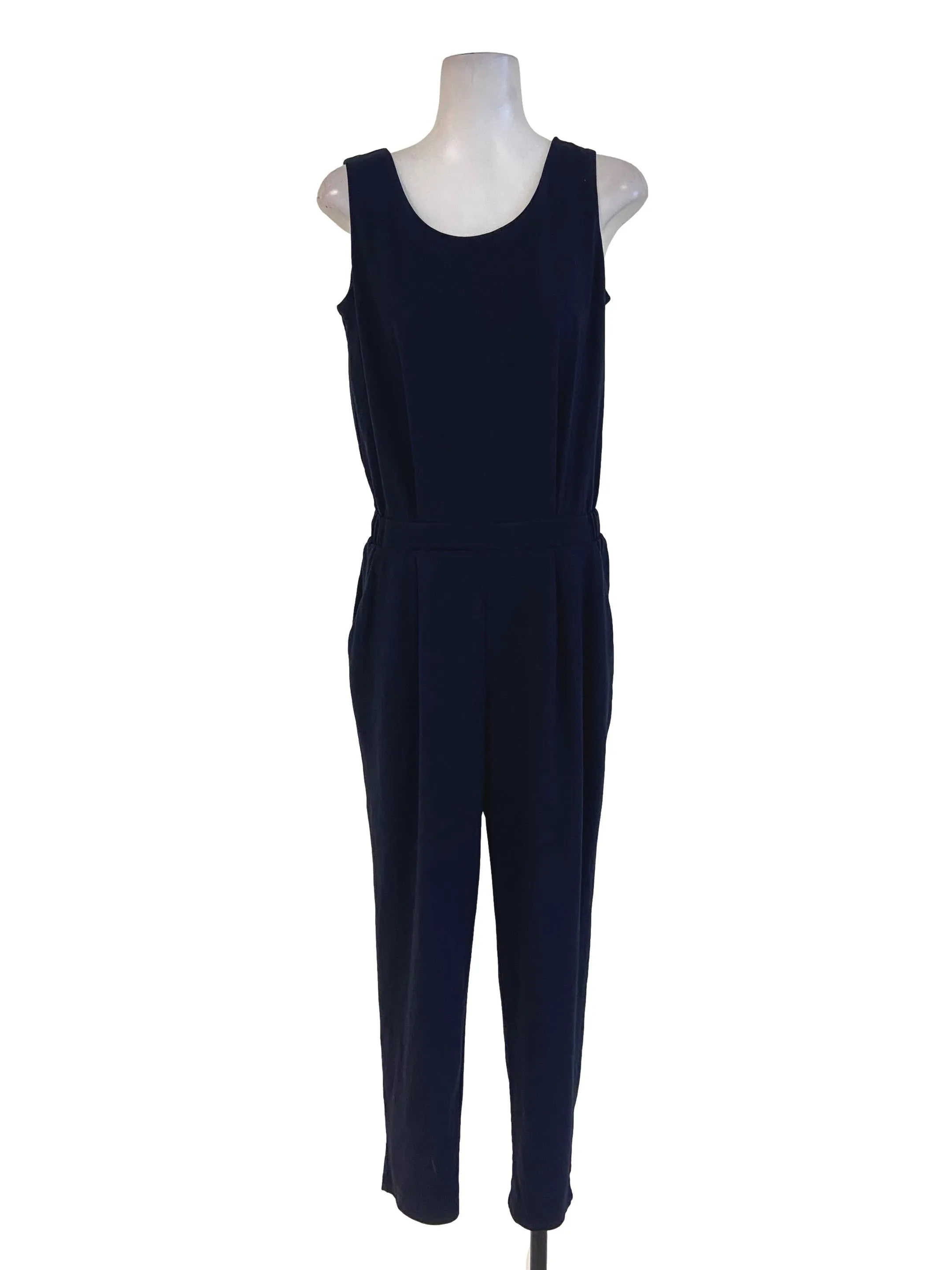 Denim Blue Stretchable Waist Jumpsuits