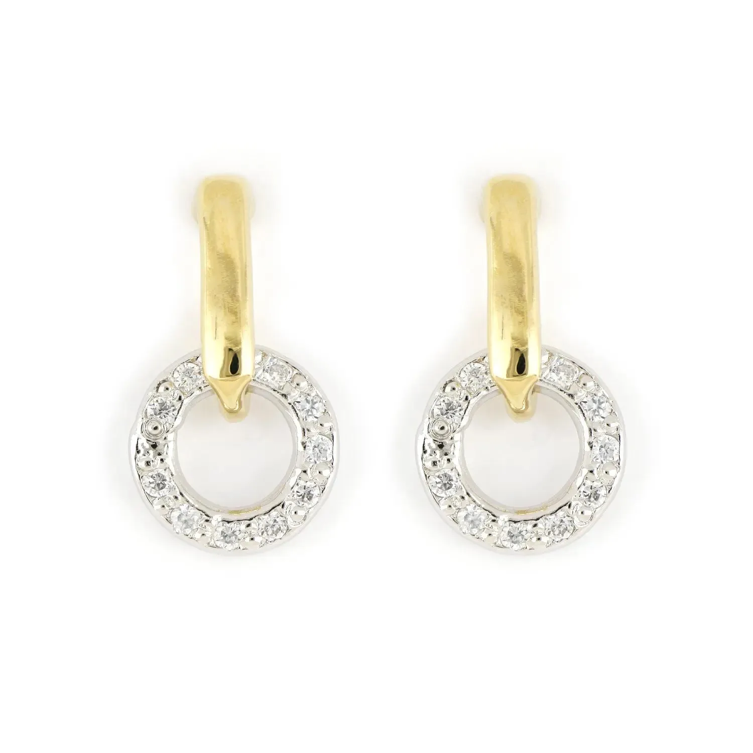 Diamante - Circle Post Earrings