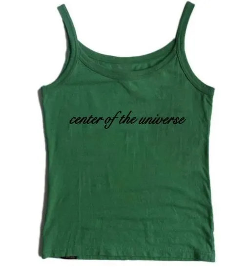 Digital All-match Letter Printing Smart-powered Solid Color Women's Braces Vest Short Top
