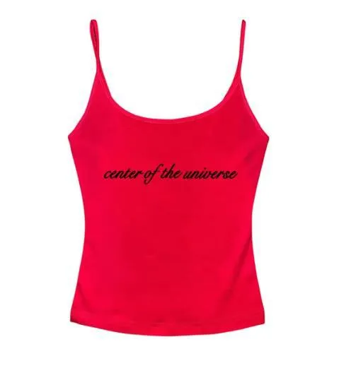 Digital All-match Letter Printing Smart-powered Solid Color Women's Braces Vest Short Top