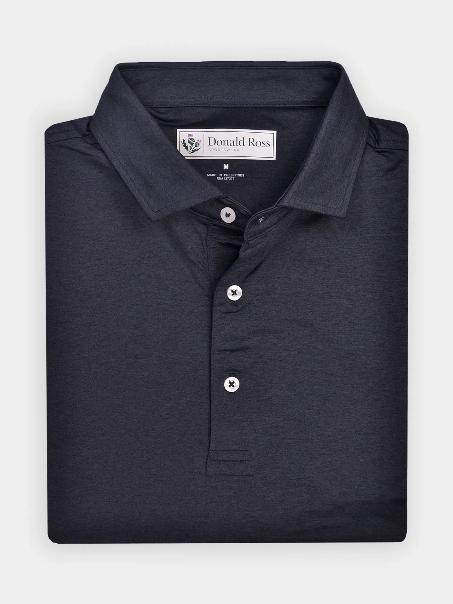 Donald Ross Mens Classic Fit BOSTON Polo - BLACK