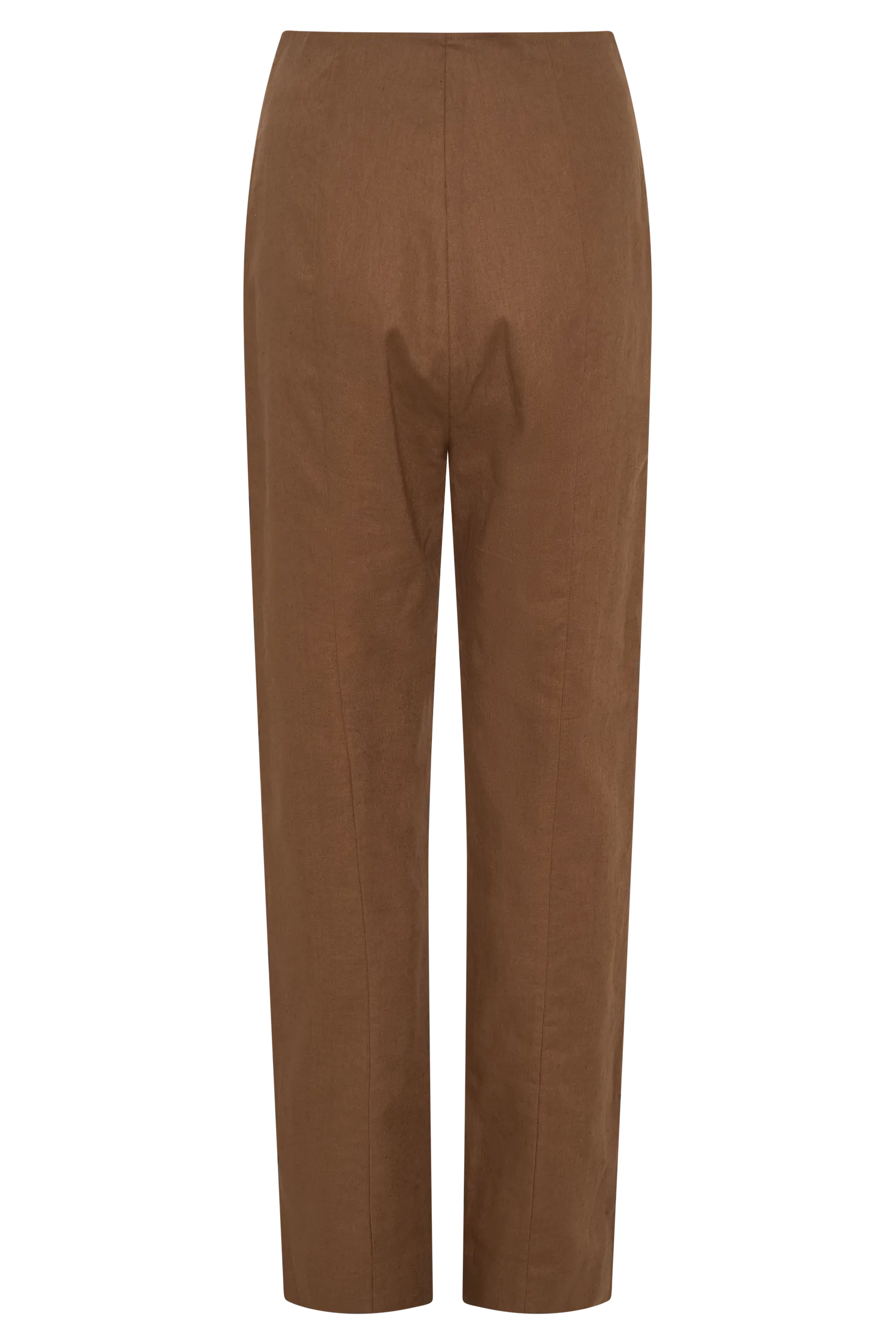 Dora Linen Straight Leg Pant - Cacao Brown