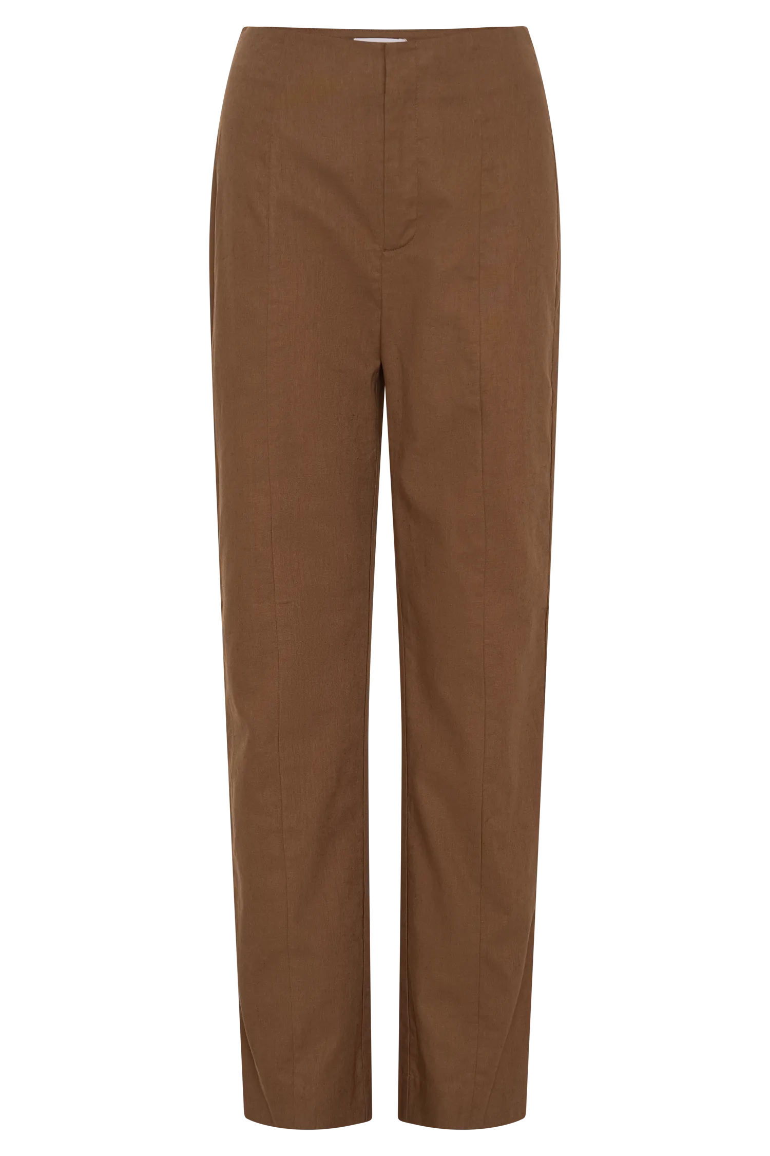 Dora Linen Straight Leg Pant - Cacao Brown