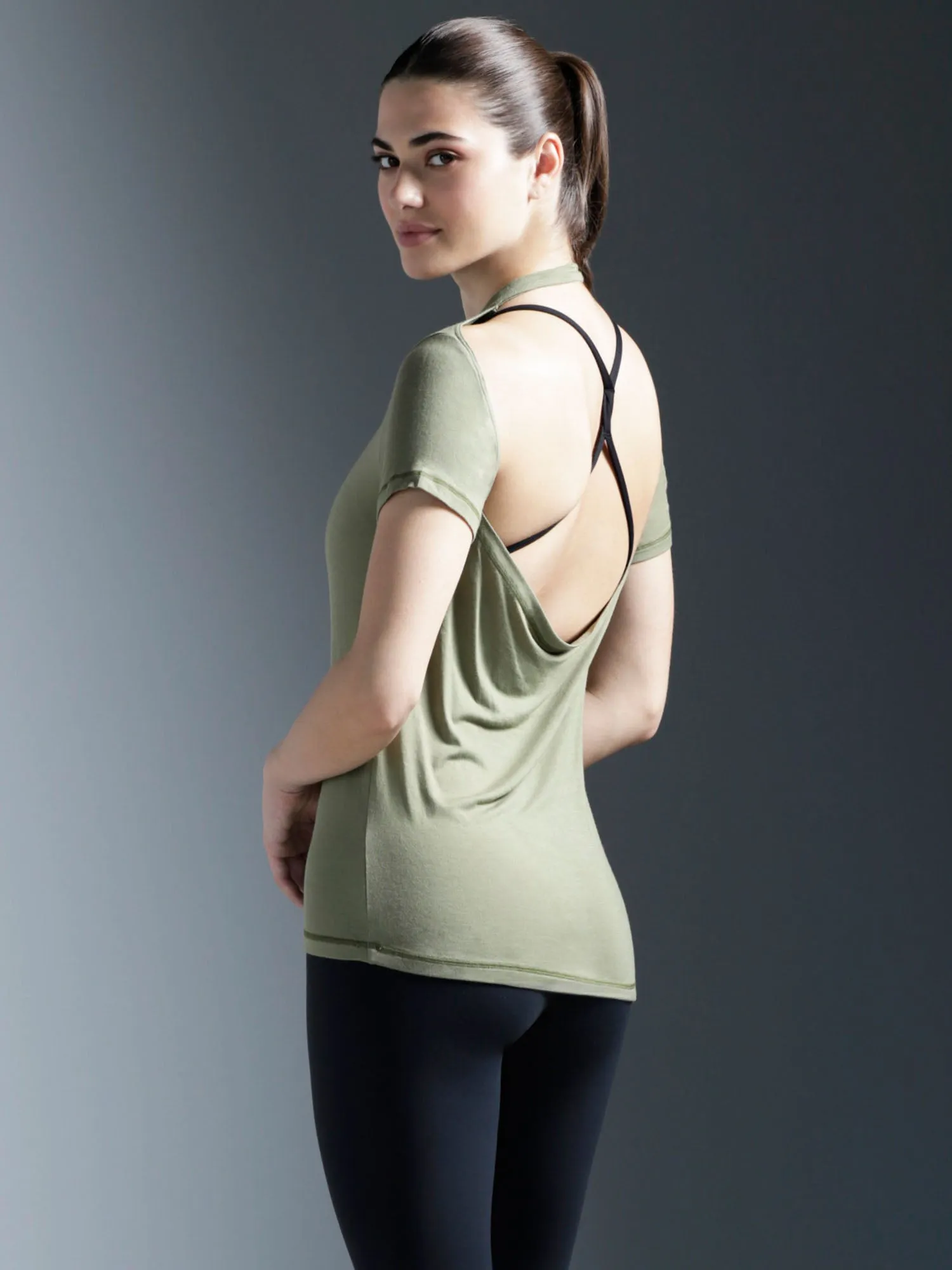 DRAPED BACK TEE