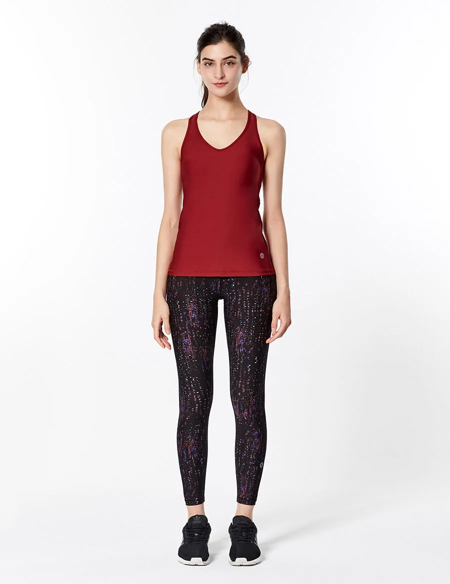 easyoga LESPIRO Glossy Slim Tights1 - F36 Sonar Violet Deep