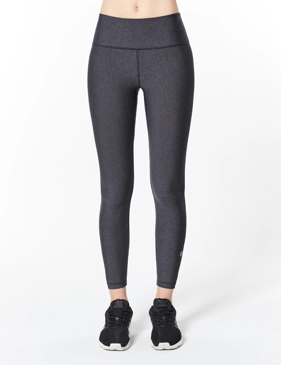 easyoga LESPIRO Glossy Slim Tights1 - X08 Black Hemp Gray/Gray