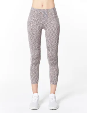 easyoga LESPIRO Move Up Cropped Tights - D62 Gray Pink Strip
