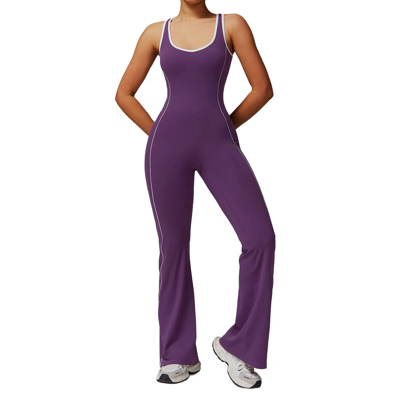 Euro-America Hollow Back Jumpsuit
