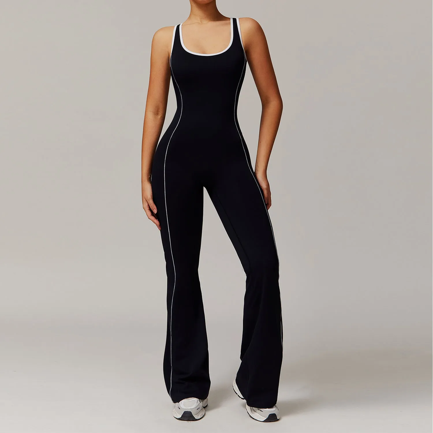 Euro-America Hollow Back Jumpsuit