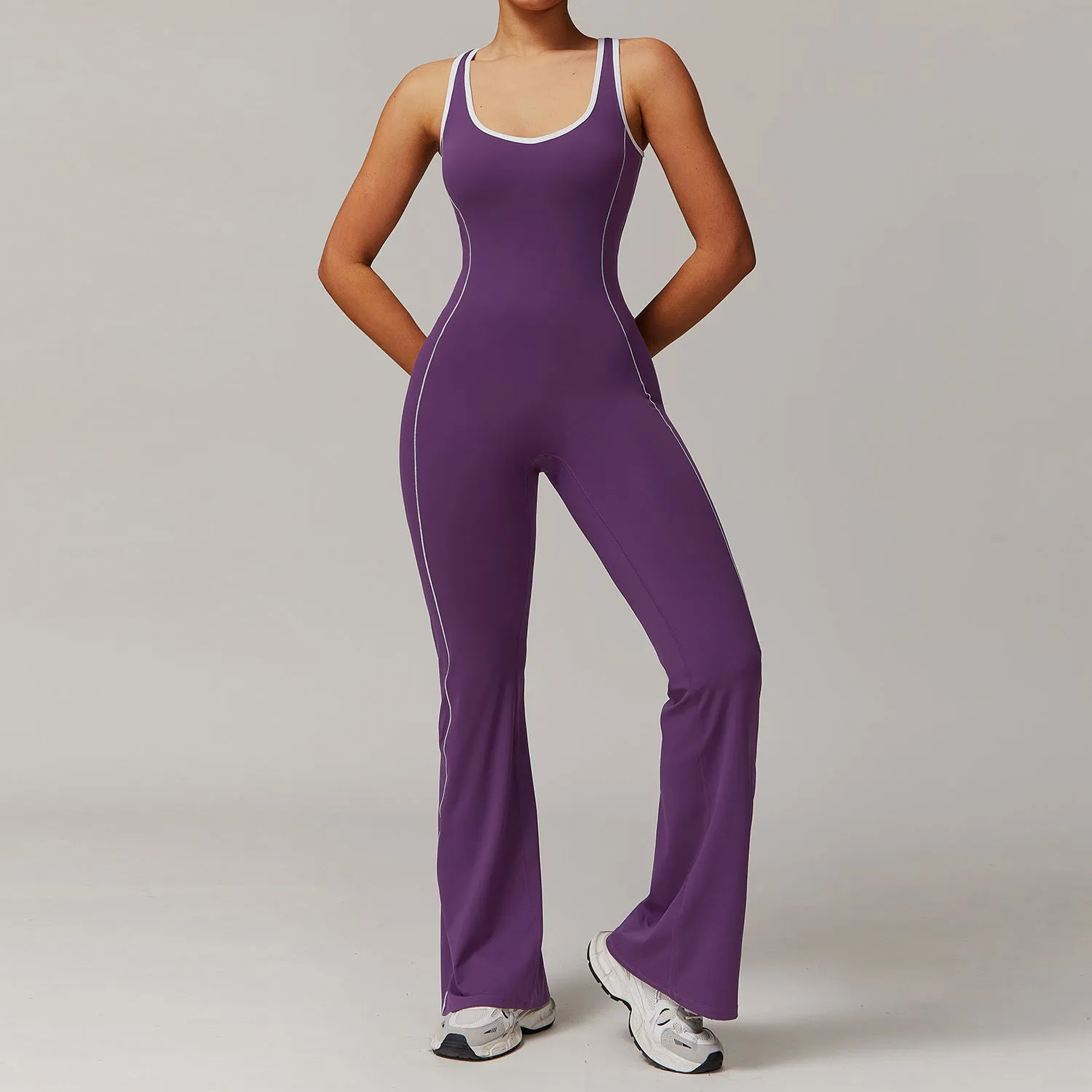 Euro-America Hollow Back Jumpsuit