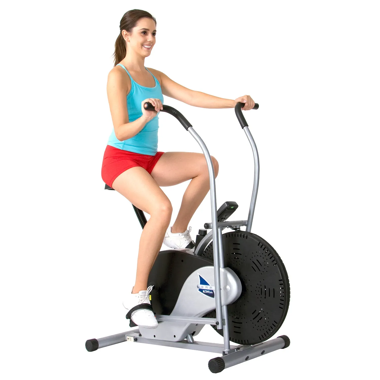 Exercise Upright Stationary Fan Bike W/ Updated Softer & Adjustable Seat