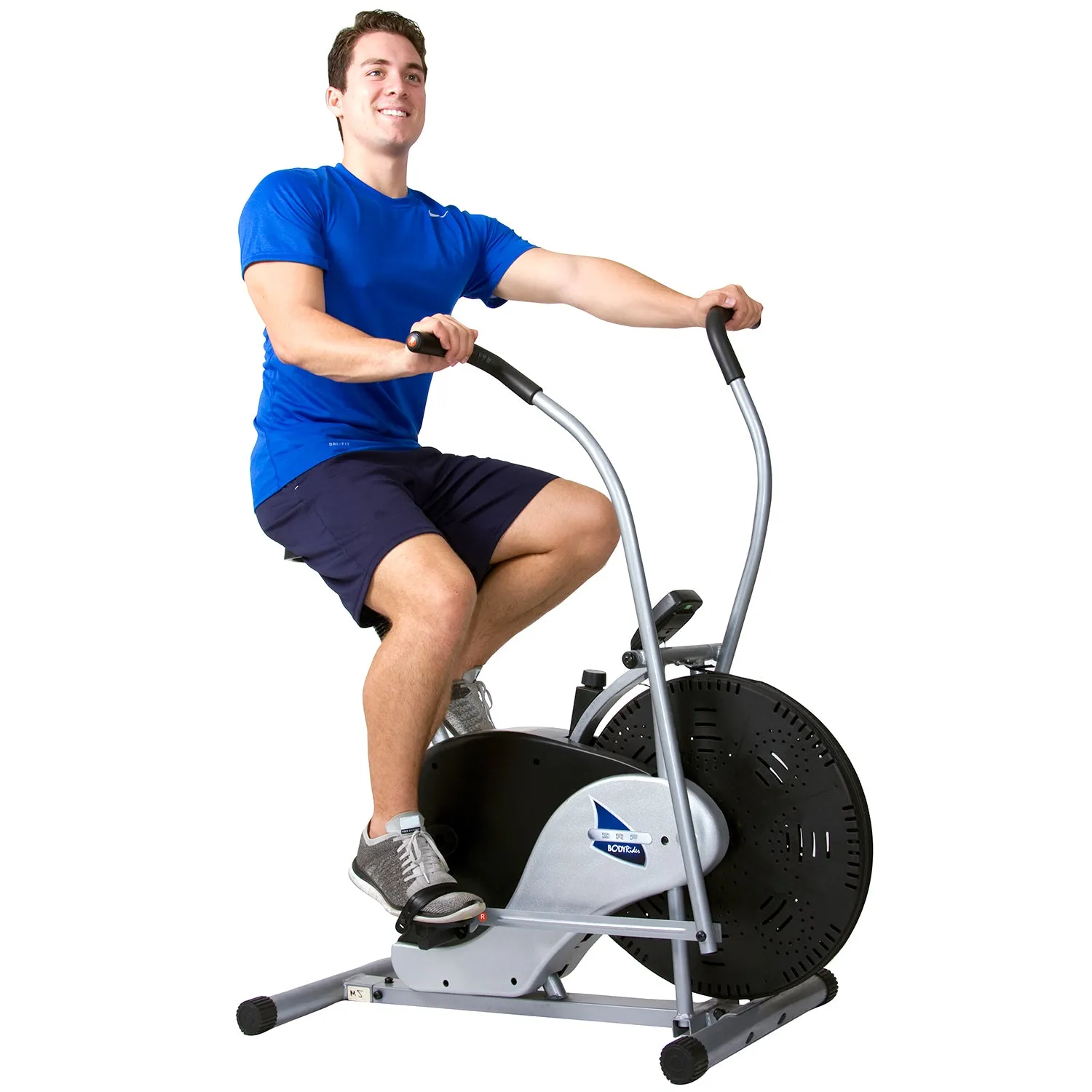 Exercise Upright Stationary Fan Bike W/ Updated Softer & Adjustable Seat