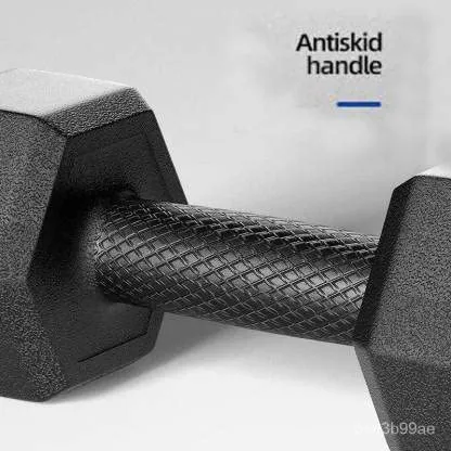 FIT & FITNESS Hex Dumbbells Set and Fitness Kit for Men and Women Whole Body Workout (BLACK-(1KG X 2))