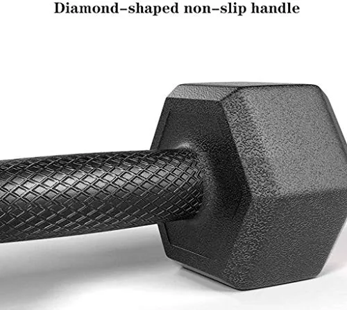 FIT & FITNESS Hex Dumbbells Set and Fitness Kit for Men and Women Whole Body Workout (BLACK-(1KG X 2))