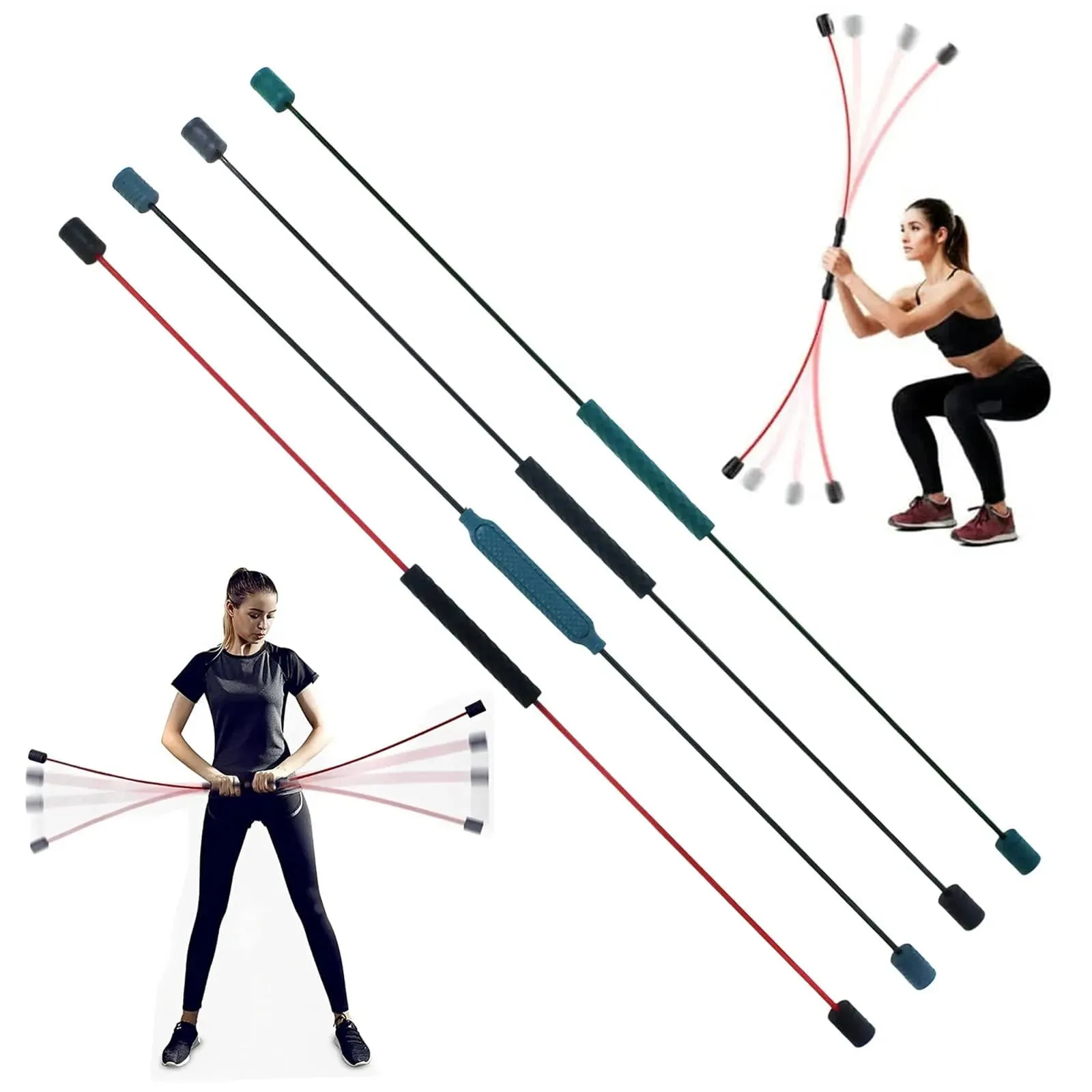 Flexibar Exercise Stick High-Frequency Vibration Pole for Fitness Workout Yoga & Zumba
