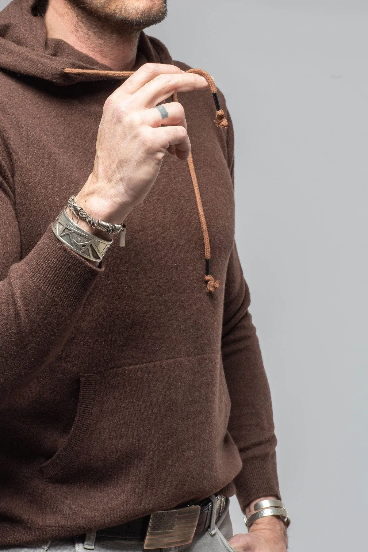 Florio II Cashmere Hoodie In Chocolate