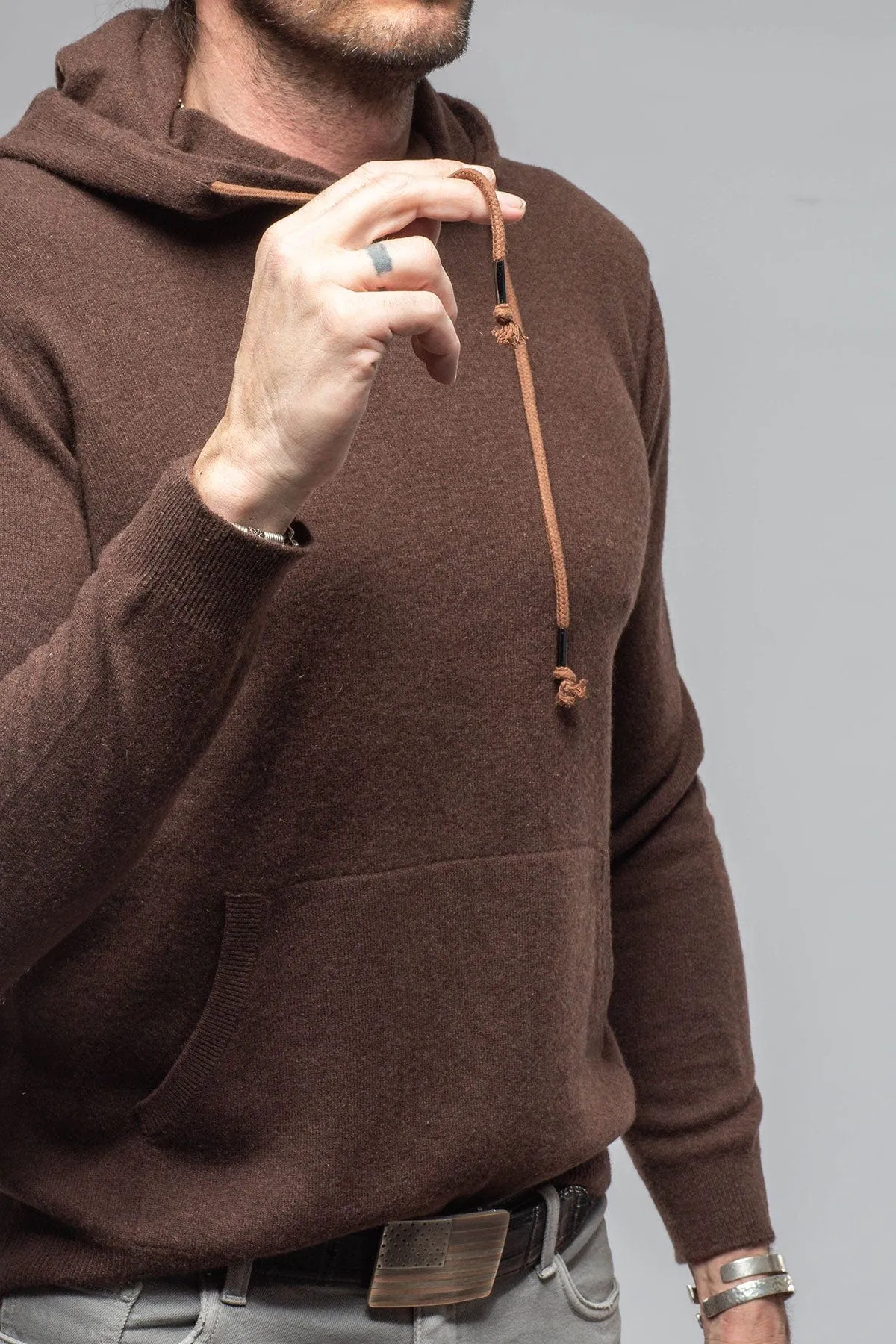 Florio II Cashmere Hoodie In Chocolate