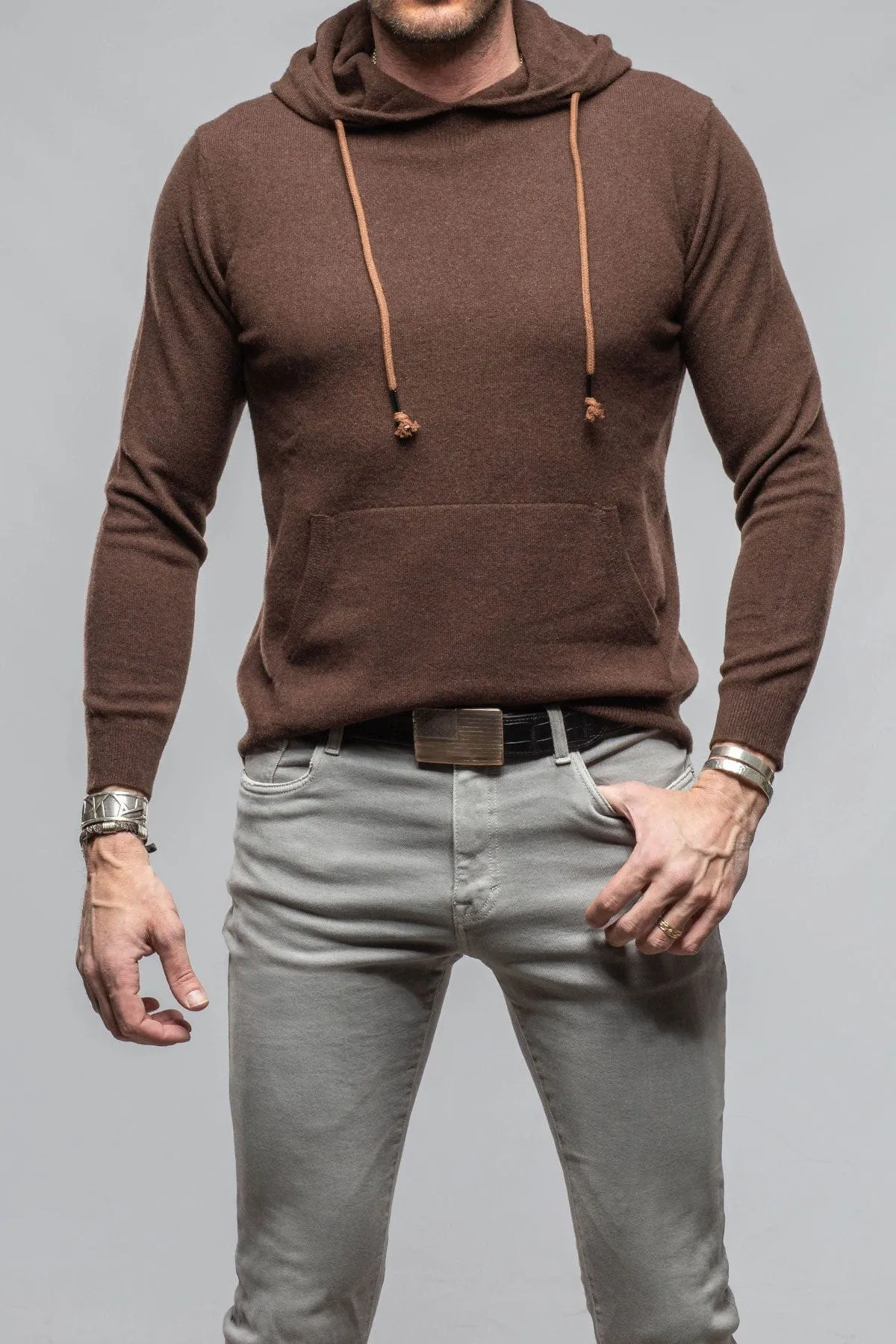 Florio II Cashmere Hoodie In Chocolate