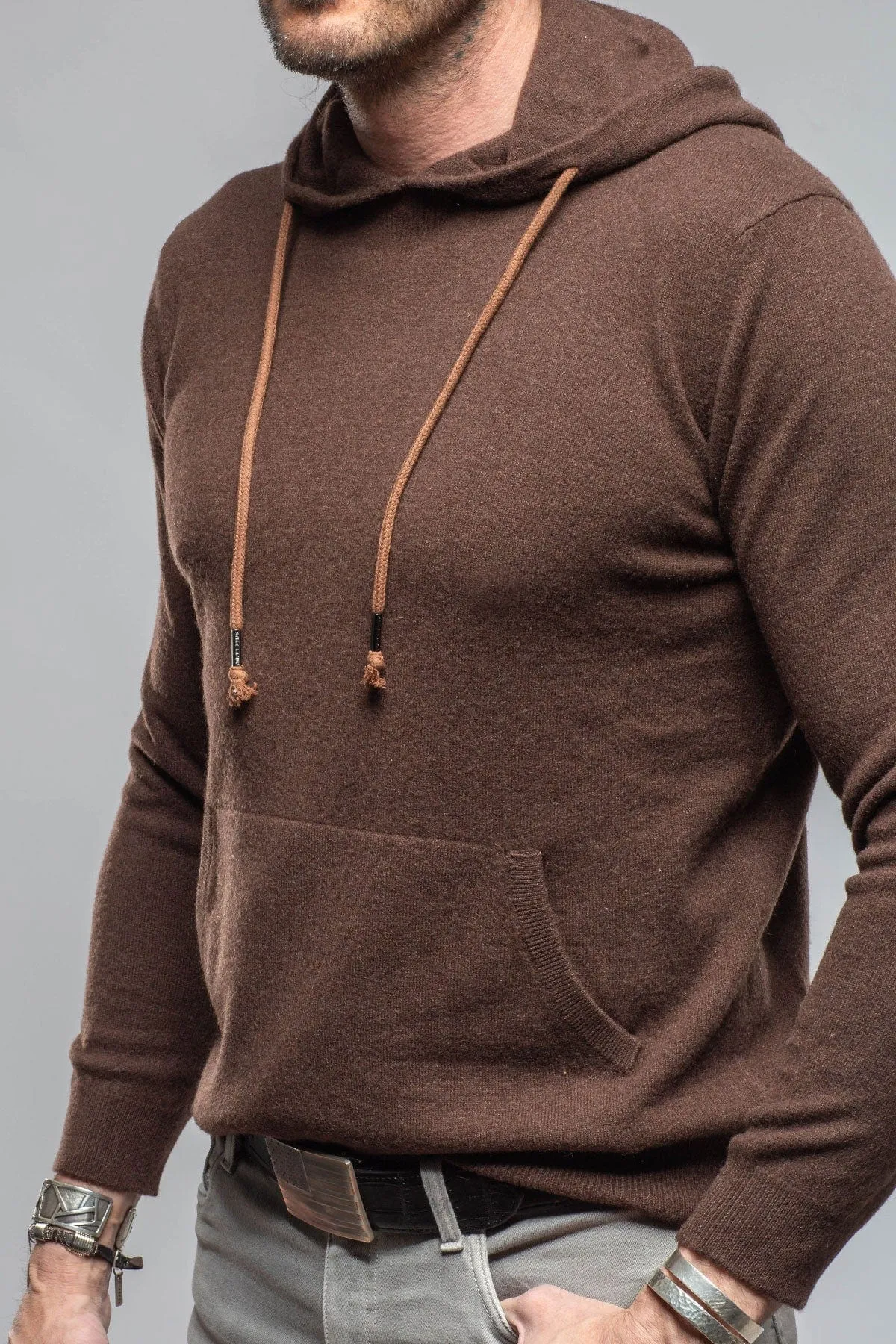 Florio II Cashmere Hoodie In Chocolate