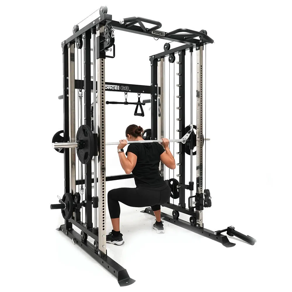 Force USA G3 Smith Machine Power Rack Cage And Multi Functional Trainer Cable Cross Over Gym All In One