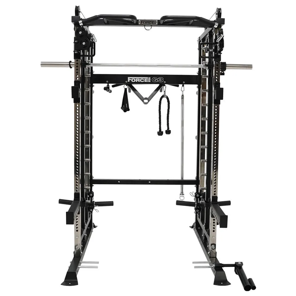 Force USA G3 Smith Machine Power Rack Cage And Multi Functional Trainer Cable Cross Over Gym All In One