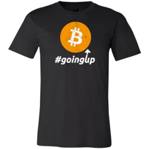 Funny Bitcoin BTC Going Up Cryptocurrency Investing Unisex Jersey Short-Sleeve T-Shirt