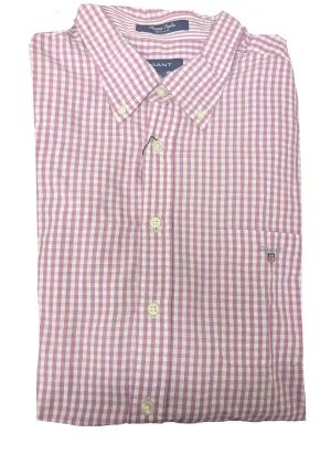 GANT Orchid Violet Preppy Polin Gingham Button Down Shirt 383310 Size 3XL