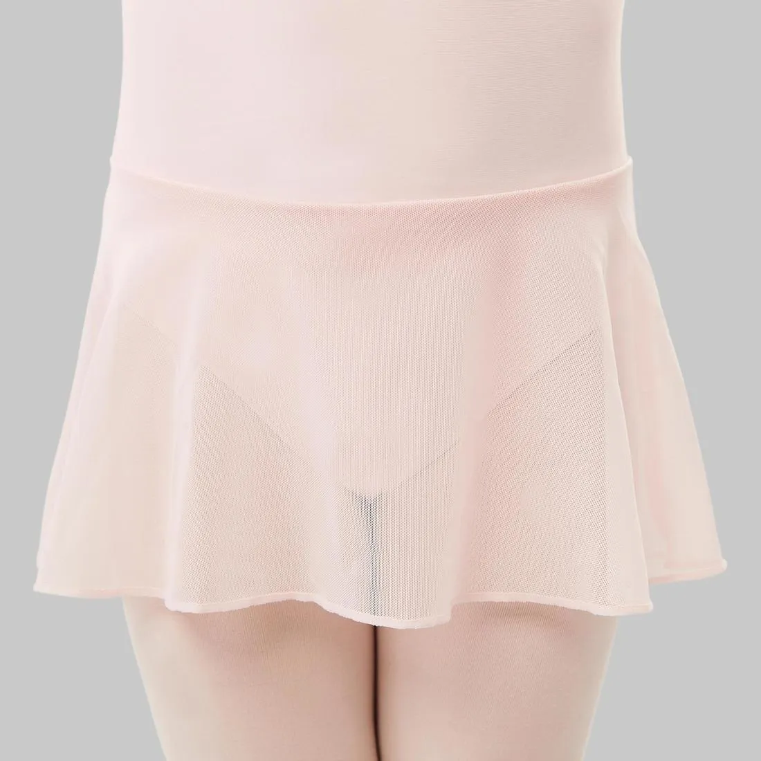 Girls' Mixed Media Ballet Skirted Leotard - Pink
