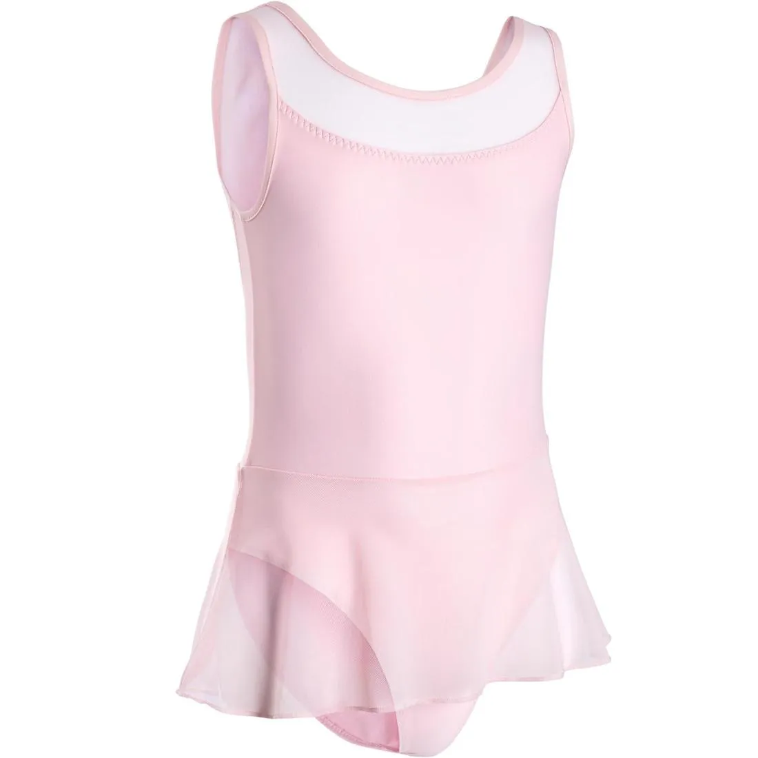 Girls' Mixed Media Ballet Skirted Leotard - Pink