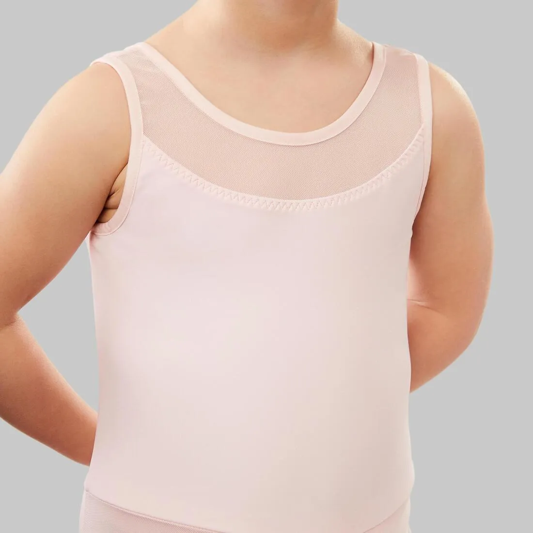 Girls' Mixed Media Ballet Skirted Leotard - Pink
