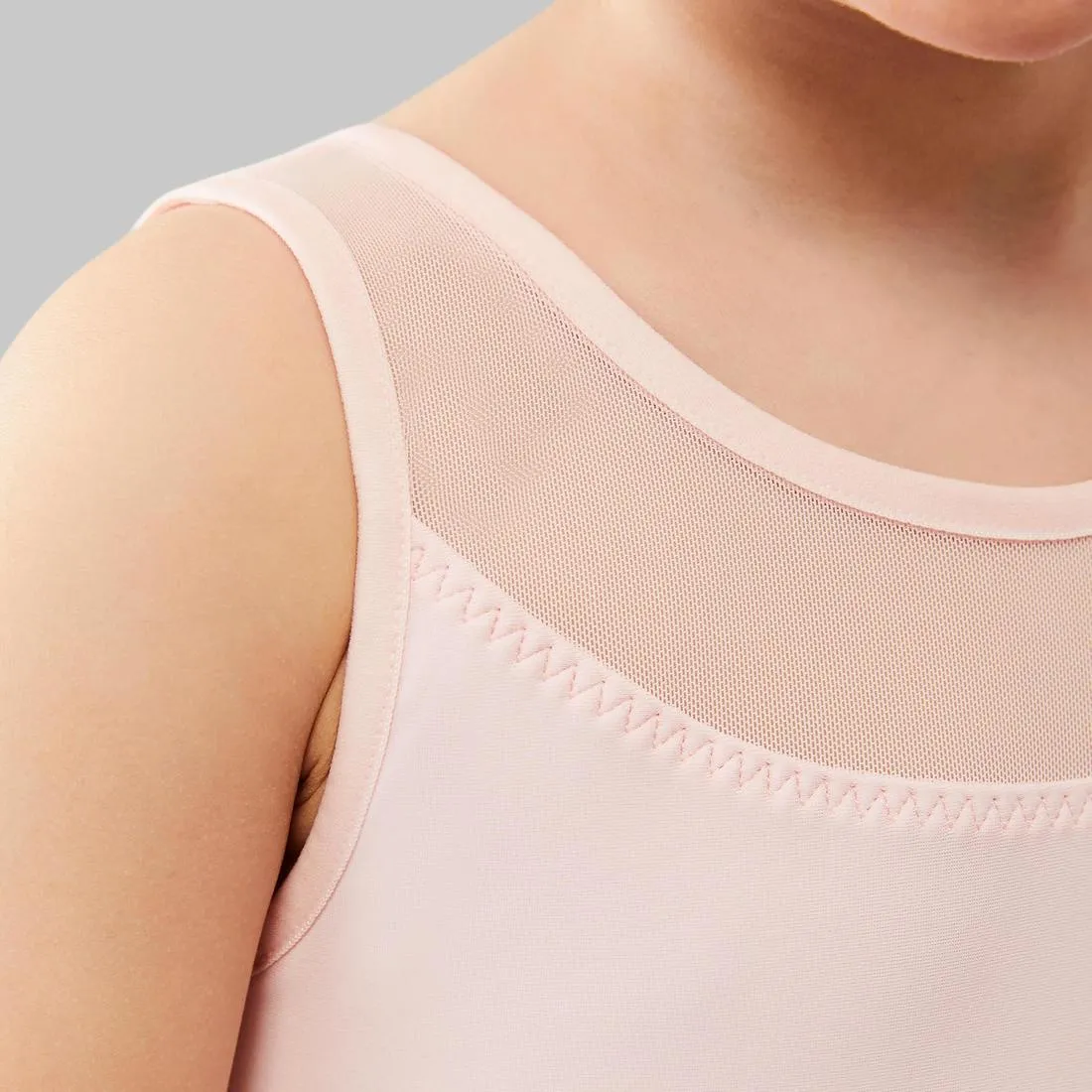 Girls' Mixed Media Ballet Skirted Leotard - Pink