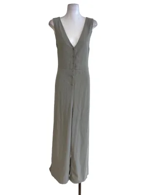 Grey V Neck Jumpsuits