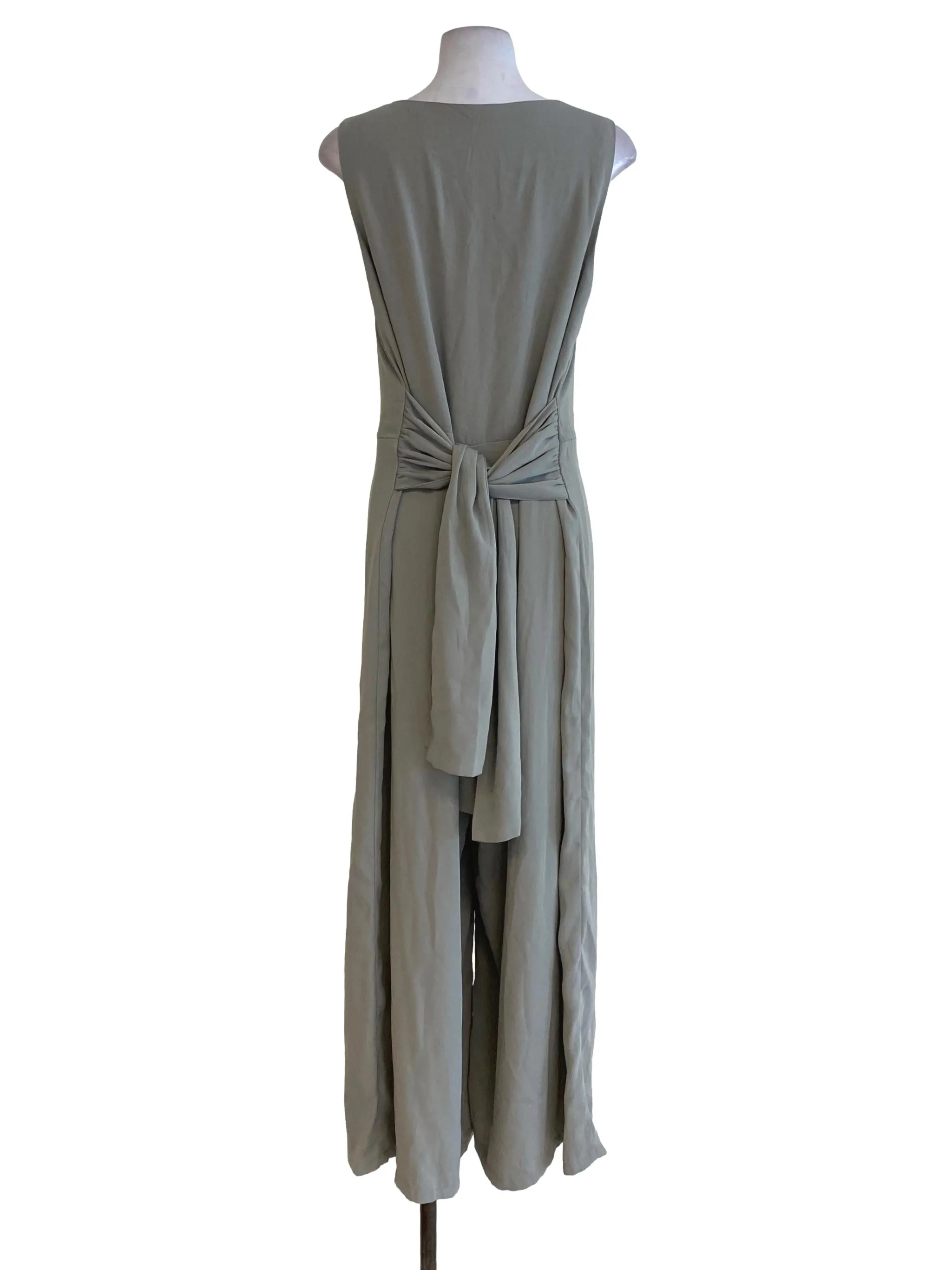 Grey V Neck Jumpsuits