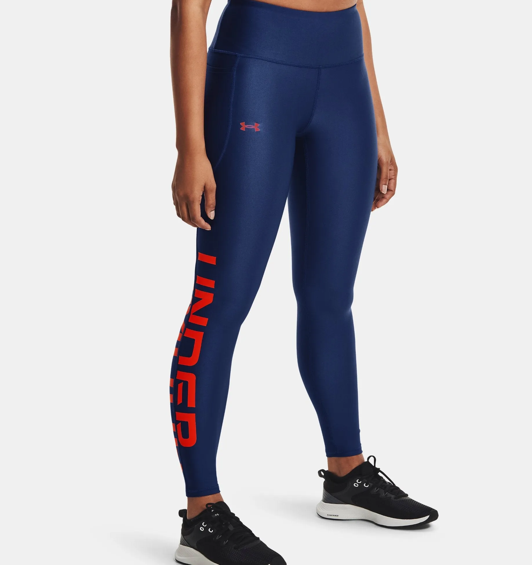 HEATGEAR ARMOUR NO-SLIP WAISTBAND BRANDED FULL-LENGTH LEGGINGS