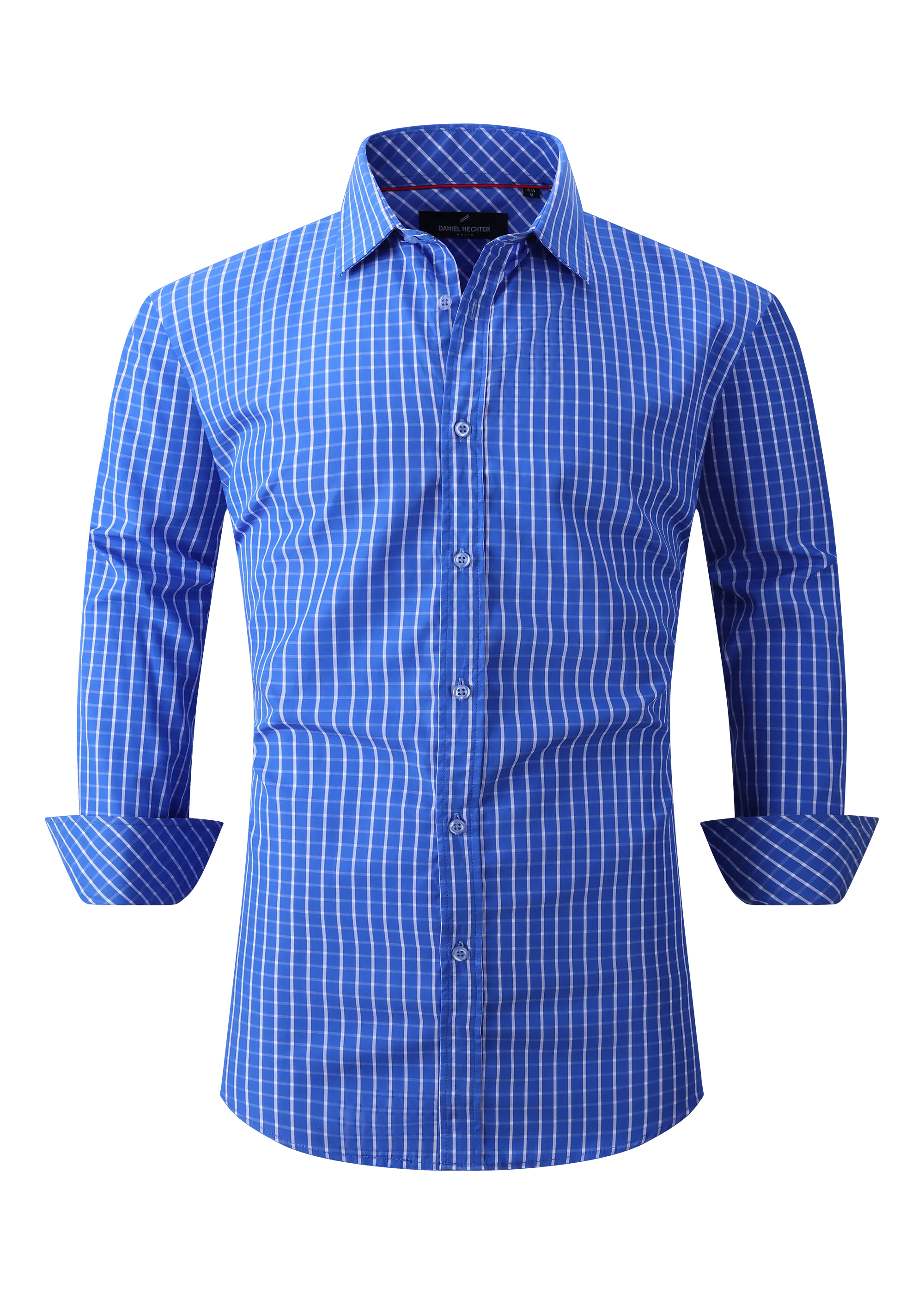 Hechter Paris Grid Slim Fit Dress Shirt