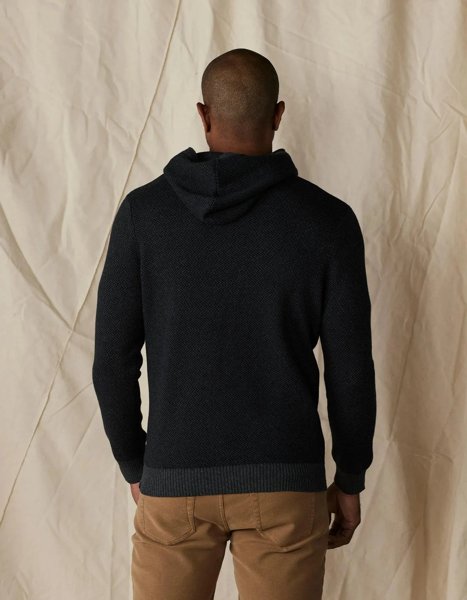 Herringbone Knit Hoodie