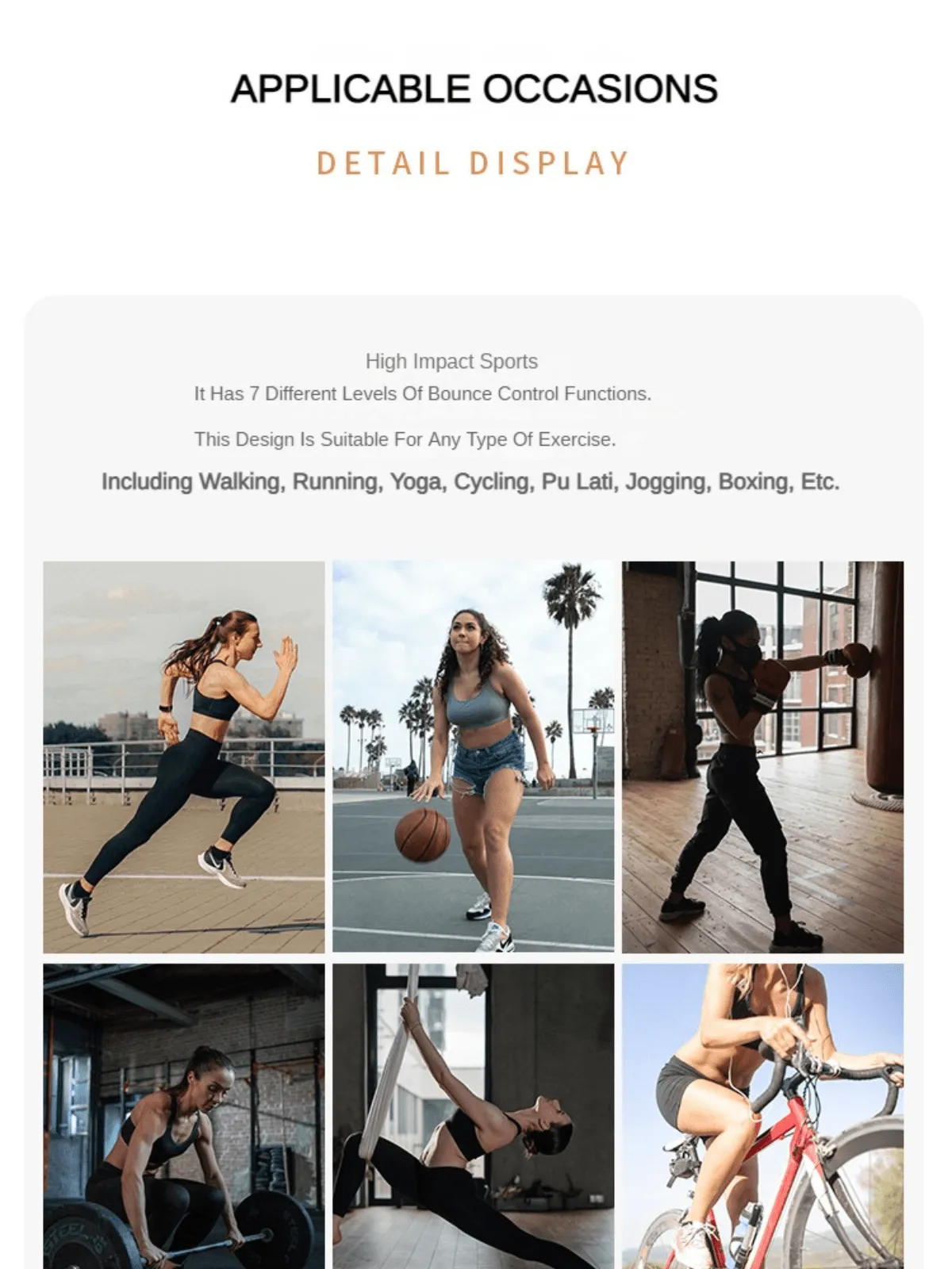 High Impact Bounce Adjustable Workout Bra Blue