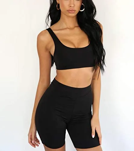 High Waisted Biker Shorts for Women-Workout Yoga Running Shorts Leggings with Pockets (1# Black,3 Pack, Large)