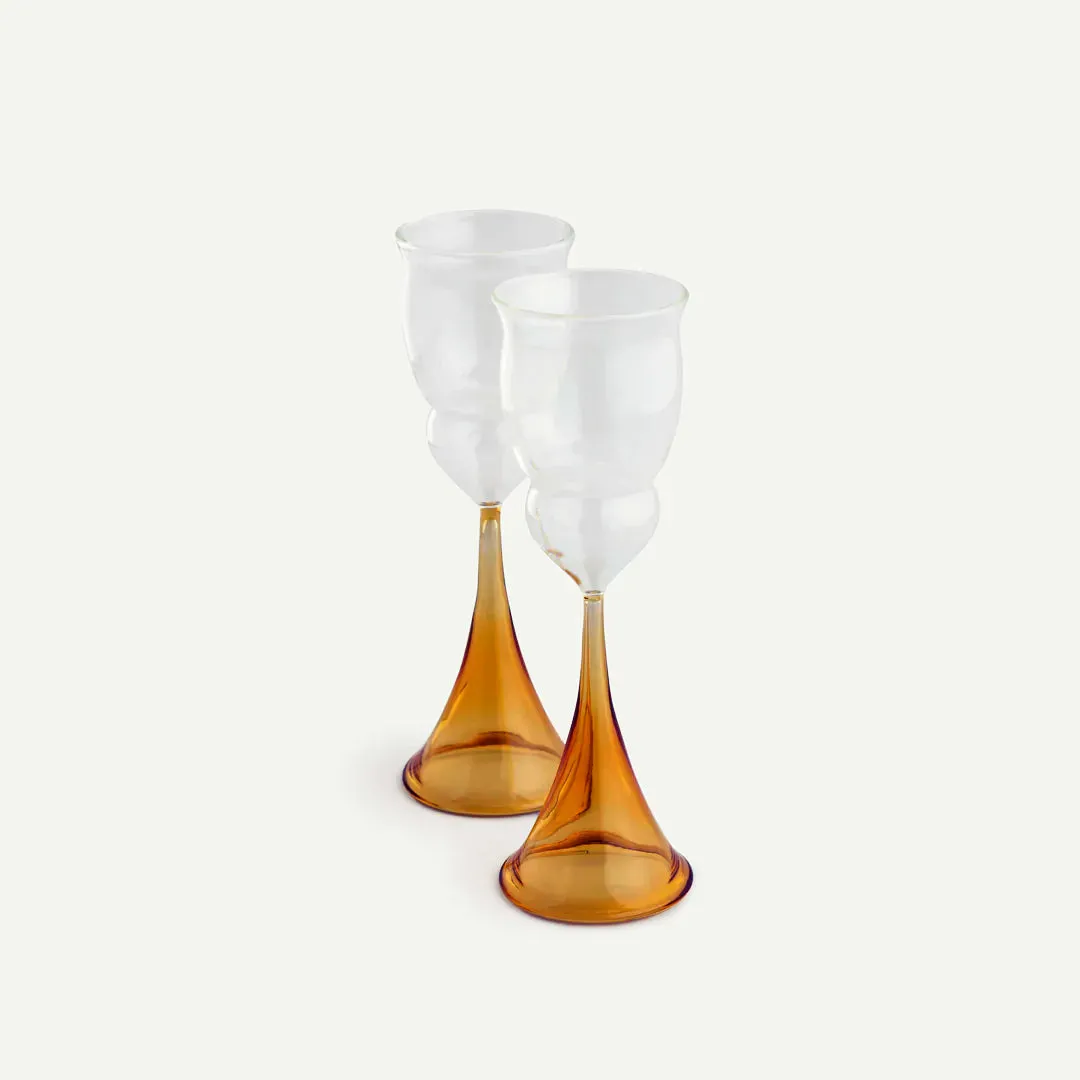 Home Tableware Champagne Flutes Parakeet Champagne Flutes-Set Of 2-Ikai Asai
