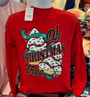 It’s A Girl Thing T-Shirt - “Oh, Christmas Tree ” (Long Sleeve Red)