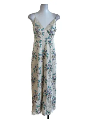 Ivory White Floral Jumpsuit